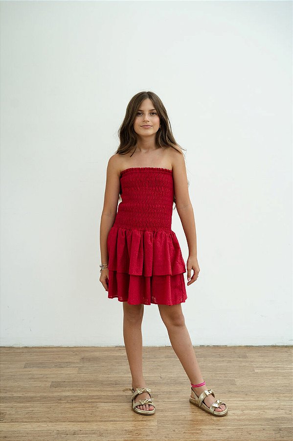 Vestido Teen Laise Vermelha