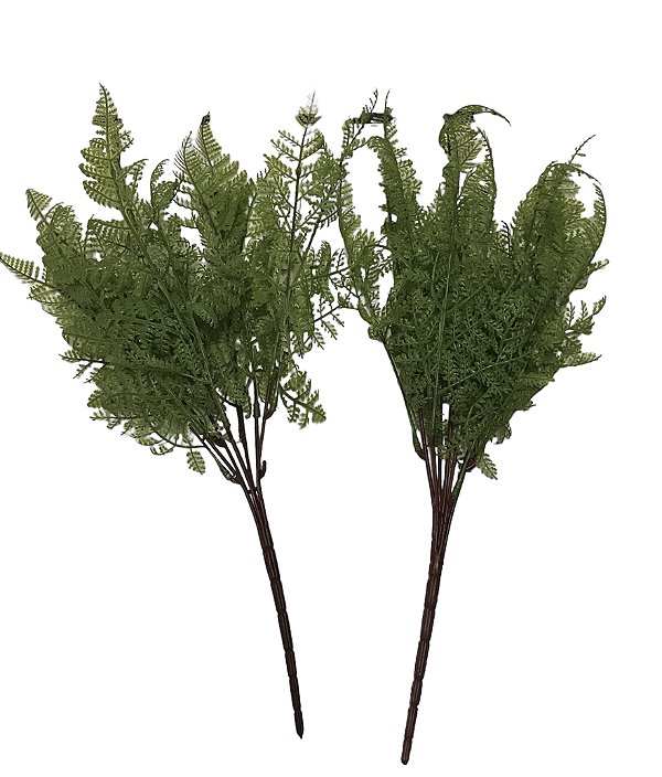 Buque Ramo De Samambaia Artificial 47cm Kit C/ 2