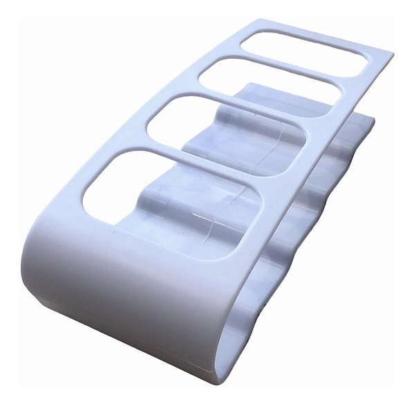 Suporte Para Controles - Com 4 Divisões - Para Controles Remotos De Tv E Ar Condicionado - Cor Branco