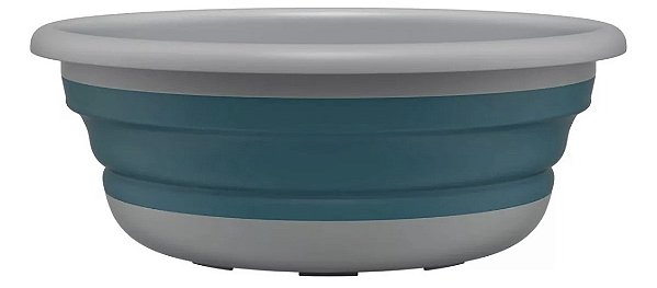 Bacia Retrátil 8 Litros Verde Esmeralda Flashlimp Dobrável