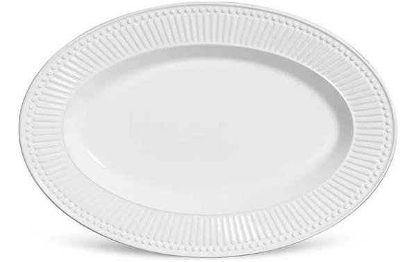 Travessa Roma Grande Branco 43,5 X 30 Cm Porto Brasil