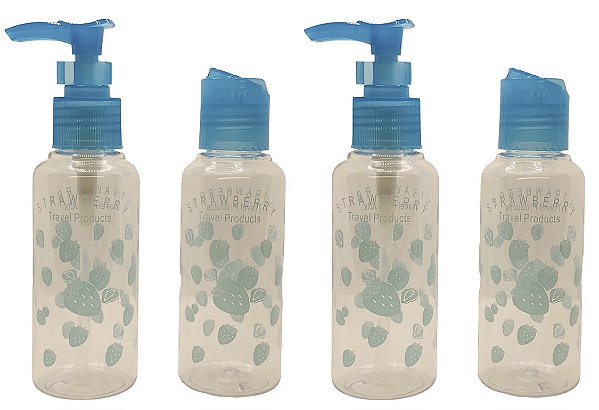 Kit Necessarie 4 Frascos Sabonete Shampoo Condicionador Hidratante - Kit Viagem