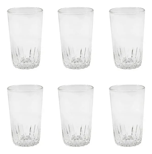 Jogo de Copos de Vidro Altos 320 ML 6 PÇS