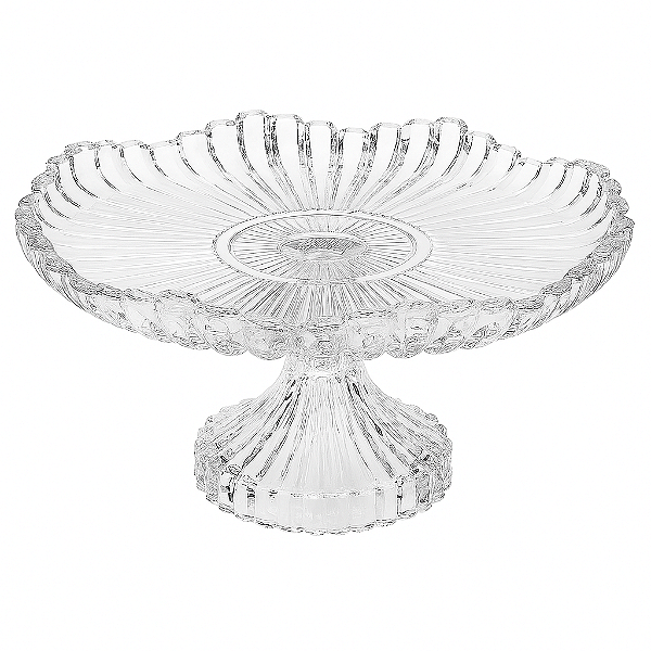 Boleira De Vidro Com Pé Mesa Posta Cafeteria Porta Doces