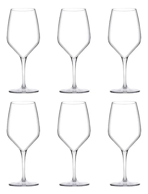 Jogo 6 Taças Cristal Titanium Vinho Tinto 580ml