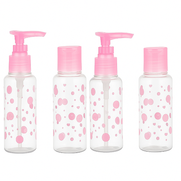 Kit Necessarie Rosa 4 Frascos Sabonete Shampoo Condicionador Hidratante - Kit Viagem