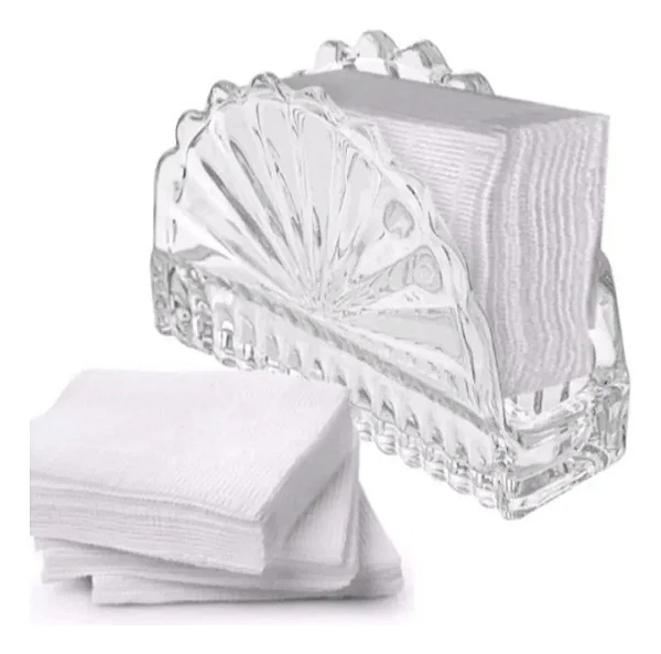 Porta Guardanapo de Vidro Cristal Brazilia