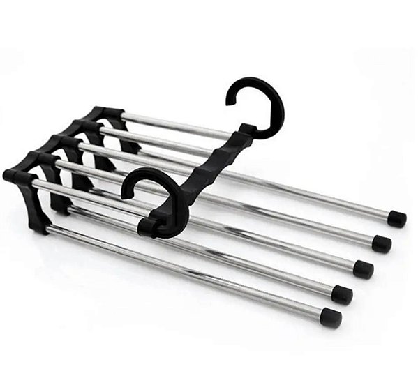 Cabideiro Dobrável 5 em 1 de Roupas em Inox 20 cm x 31 cm