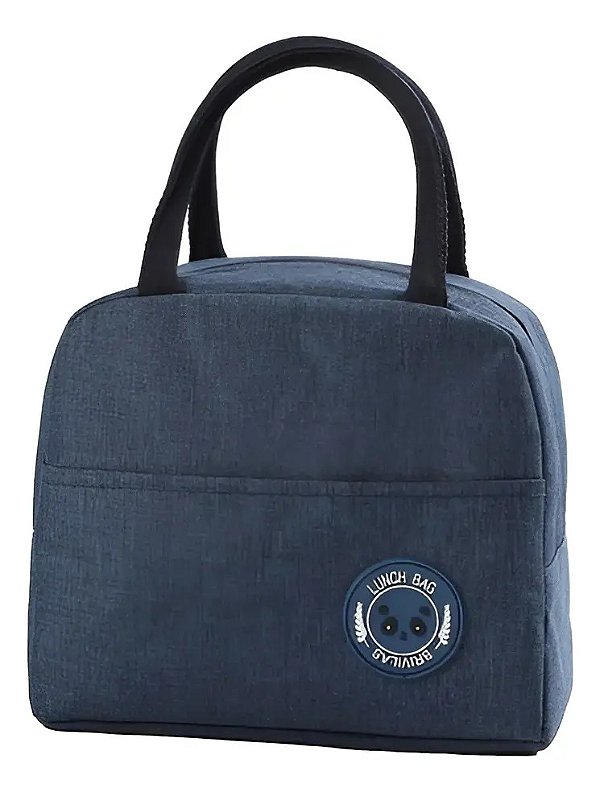 Bolsa Térmica Porta Marmita Unissex Lanche Bebida Mamadeira Azul