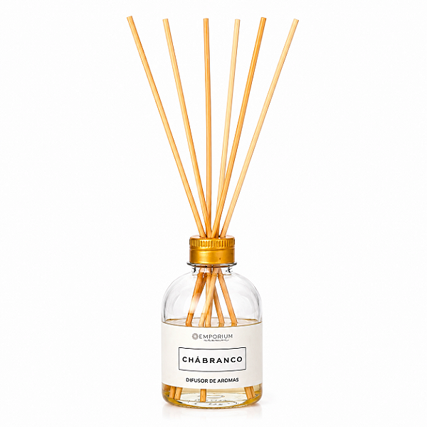 Difusor De Aromas Chá Branco Aromatizador Com Varetas 250 Ml