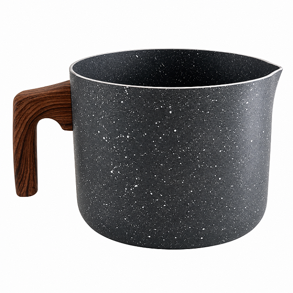 Leiteira Ceramica Antiaderente Caneca Fervedor Fogão Indução Cinza Granito