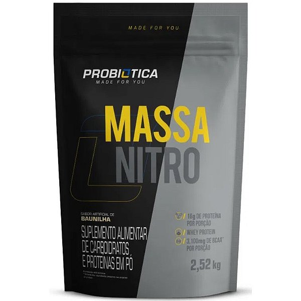 Massa Nitro (Hipercalórico)- Pacote 2520g - Probiótica
