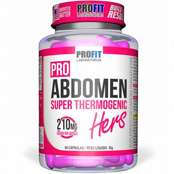 Pro Abdomen Hers Super Thermogenico - 210mg Cafeína - 60 Cápsulas - Profit Labs