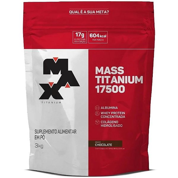 Mass Titanium 17500 (Hipercalórico) -  Pacote 3kg - Max Titanium