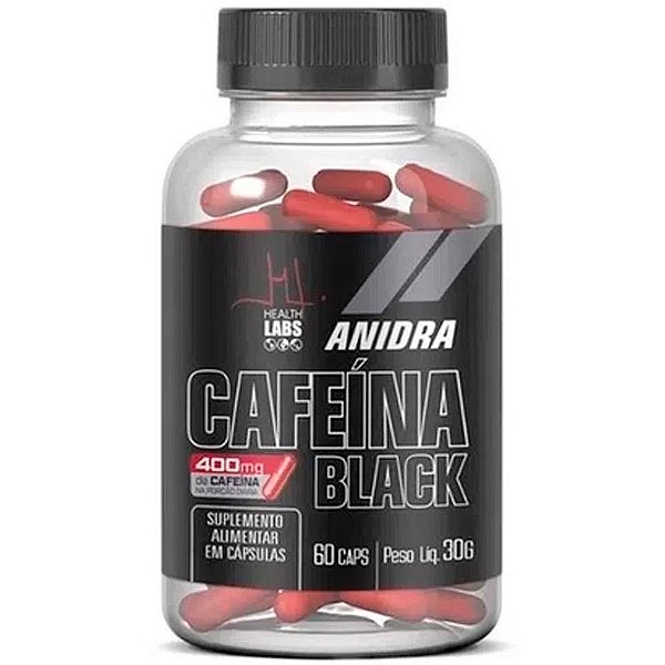 Cafeína Black (400mg) - 60 Cápsulas - Health Labs