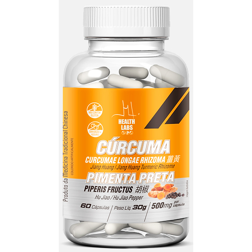 Cúrcuma Longa - Sem Curcumina - 60 Cápsulas - Health Labs