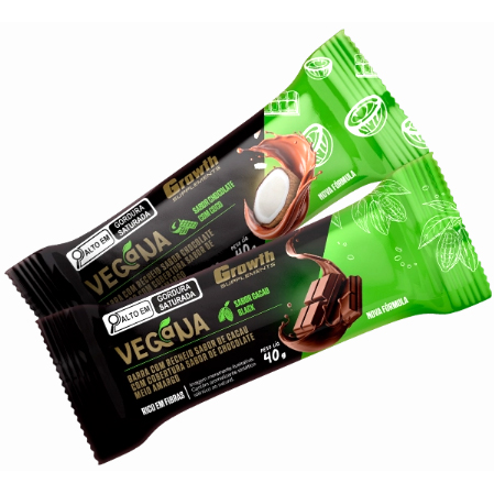 Barra de Proteína Vegana Growth - 12 Unid x 40g Cada (480g) - Growth Supplements