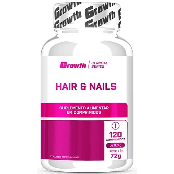 Cabelos e Unhas (Hair e Nails) - 120 Comprimidos - Growth Supplements