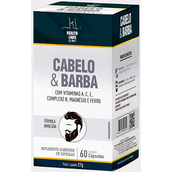 Cabelo e Barba - 60 Cápsulas - Health Labs