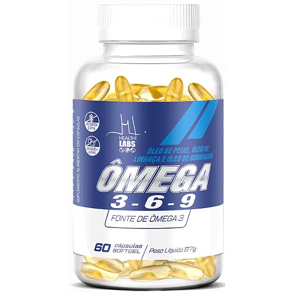 Ômega 3 6 9 - 60 Cápsulas - Health Labs