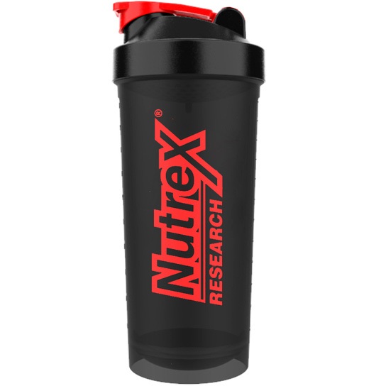 Coqueteleira Preta / Vermelha - 600ml - Nutrex Research