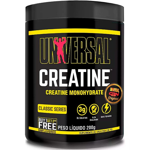 Creatina Monohidratada 100% Pura - 200g - Universal Nutrition