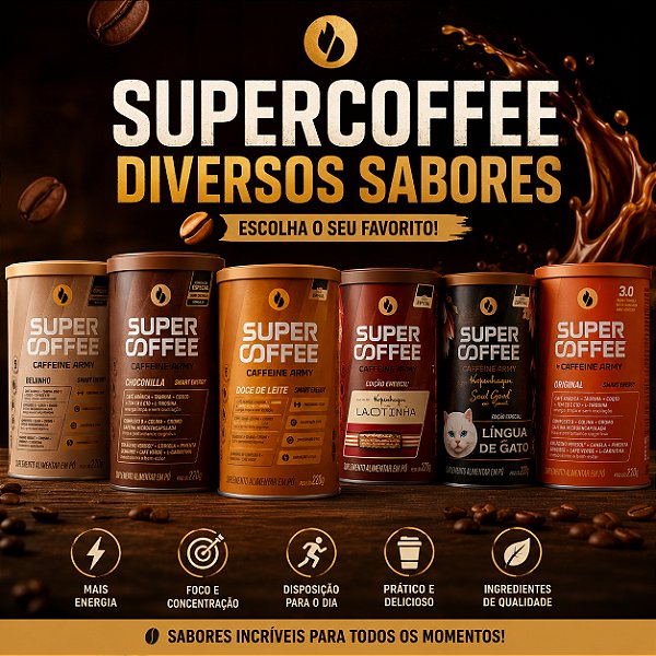 Supercoffee - 220g - Caffeine Army (Energia, Foco e Performance para Seu Dia)