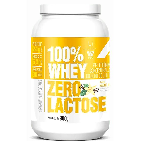 100% Whey Zero Lactose - 900g - Health Labs