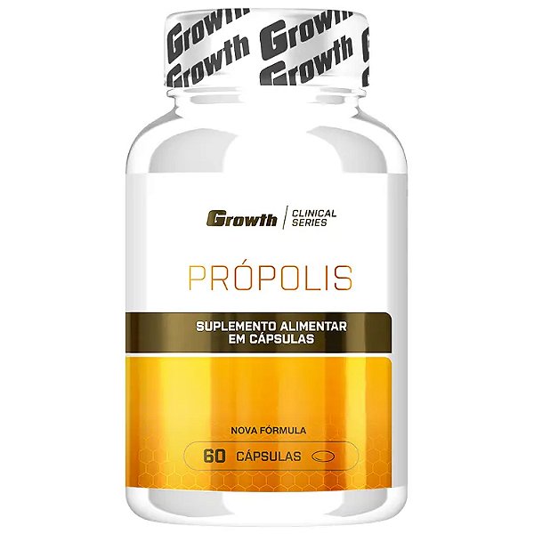 Própolis - 60 Cápsulas - Growth Supplements (Praticidade e Consumo Diário)