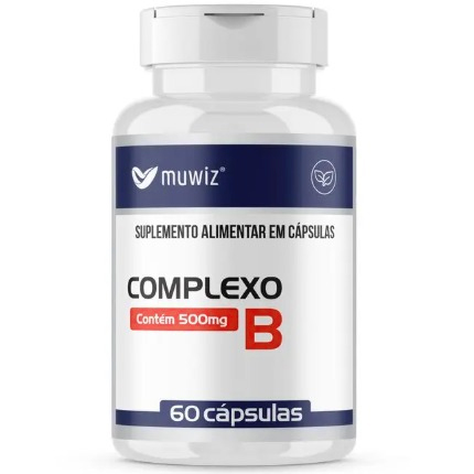 Complexo B - 60 Cápsulas - Muwiz (Vitaminas B Energia Metabolismo Imunidade Sistema Nervoso)