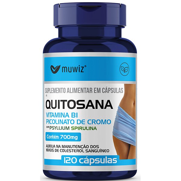 Quitosana - 120 Cápsulas - Muwiz (Fibra Alimentar Saciedade Rotina Saudável Bem-Estar)