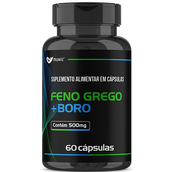 Feno Grego - 60 Cápsulas - Muwiz (Bem-Estar Digestão Rotina Saudável Suplemento Natural)