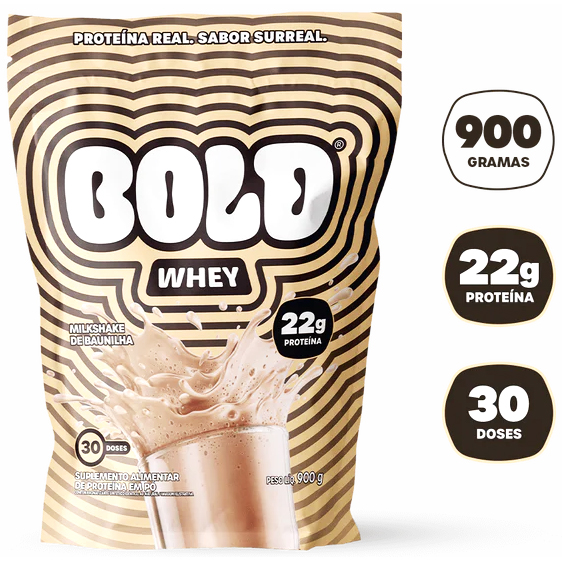 Whey Bold 22g de Proteína - 900g - Bold (Proteína Concentrada Massa Muscular Pós Treino Energia)