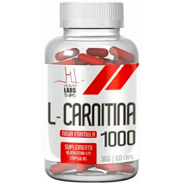 L-Carnitina 1000mg - 60 Cápsulas - Health Labs (Energia Performance)