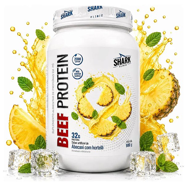 Beef Protein Zero Lactose - 900g - SharkPro (Proteína em Pó Zero Lactose Sem Glúten 32g Proteína)
