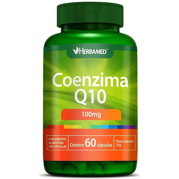 Coenzima Q10 100mg - 60 Cápsulas - Herbamed (Melhora a Disposição Física e o Rendimento em Treinos)