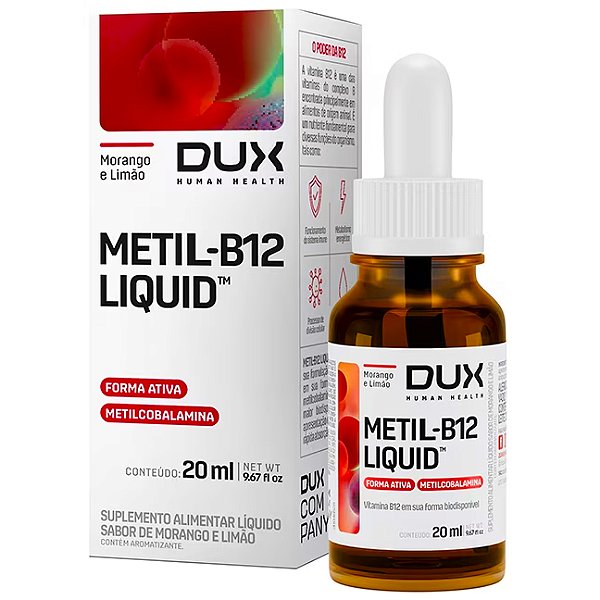 Vitamina B12 Metilcobalamina - 20ml - Dux Human Health (Auxilia no Metabolismo Energético)