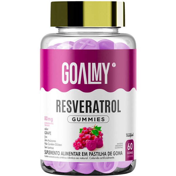 Goalmy Gummies Resveratrol - 60 Gomas Sabor Uva - Trustfuel (Ação Antioxidante)