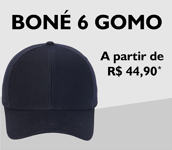 BONÉ 6 GOMOS PERSONALIZADO
