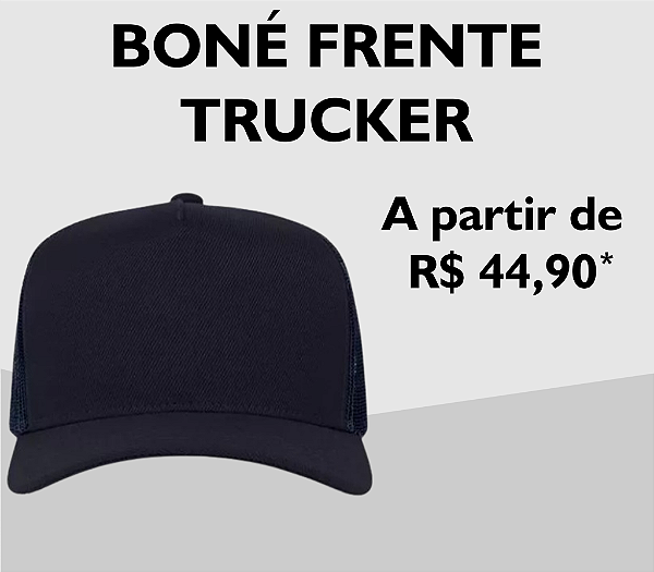 BONÉ FRENTE TRUCKER DE TELINHA PERSONALIZADO