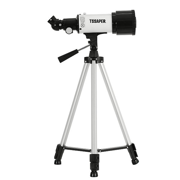 Telescópio astronômico Refrator luneta Distância focal 400mm E Objetiva 70mm com case Tssaper TLES47