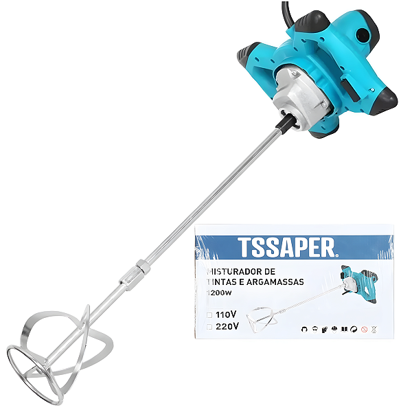 Misturador Elétrico De Tinta Argamassa Rejunte 1200w 700rpm
