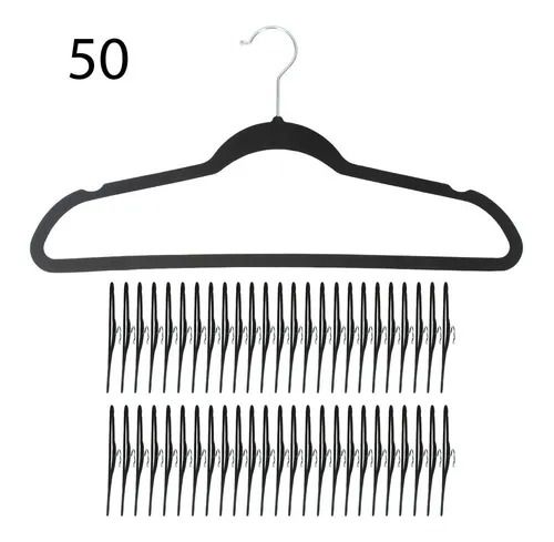 Pacote com 50un Cabide aveludado 45cm modelo CA45C