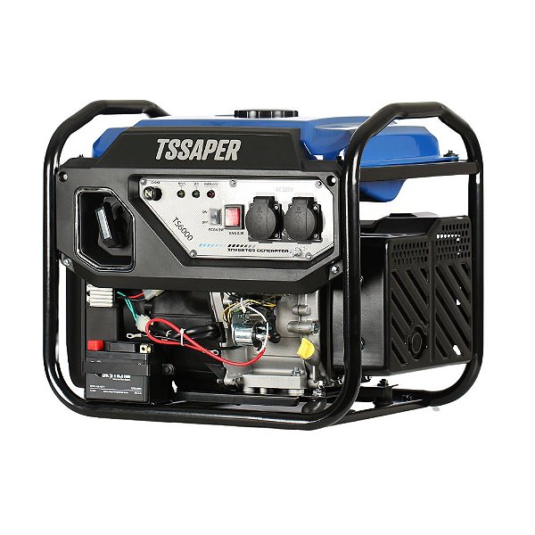 Gerador de energia a gasolina inverter 6,25kva 4 tempos com partida eletrica 220v Tssaper modelo TS6000ie