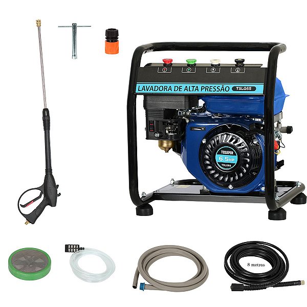 Lavadora de alta pressão a gasolina portátil 6,5cv 193 bar Tssaper Modelo TSLG65