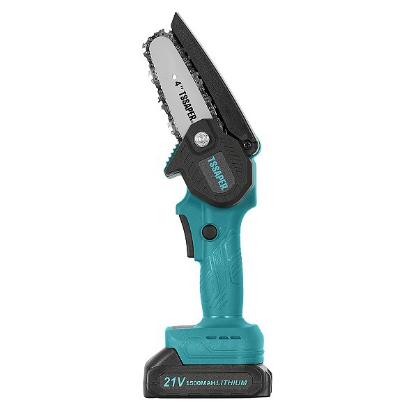 Mini Motosserra Eletrosserra a bateria 21v 1500mah Sabre 4pol para Jardinagem e Podas TSEL4P