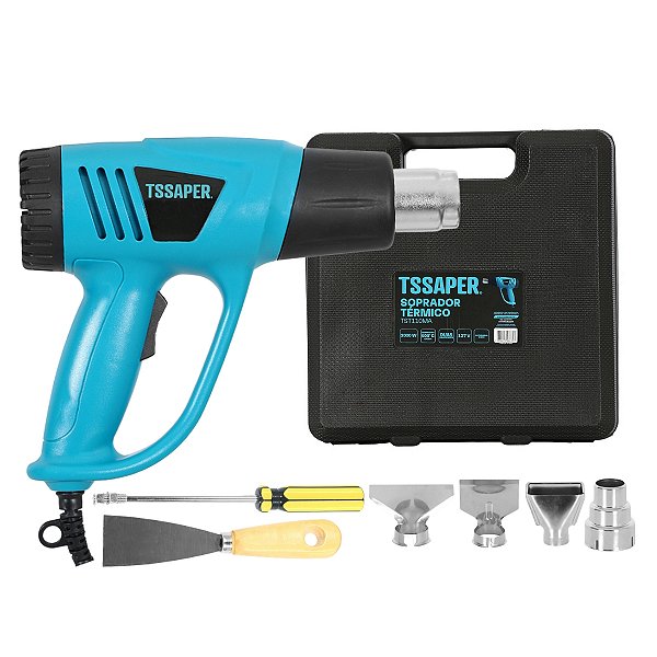 Soprador térmico 2000w 2 velocidades com Maleta e Acessórios Tssaper