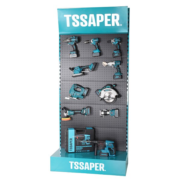 Expositor Display de Parede para Produtos em Metal com 30 ganchos Tssaper