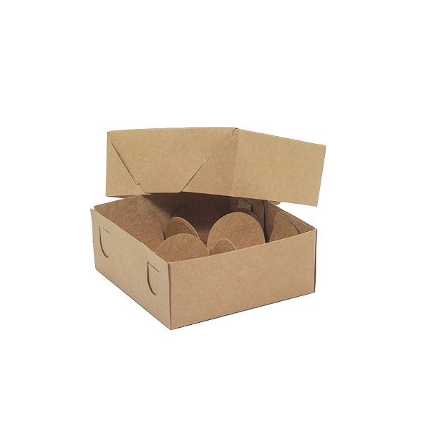 10 Caixas Para 4 Brigadeiro Visor Bombons Brigadeiro Trufas