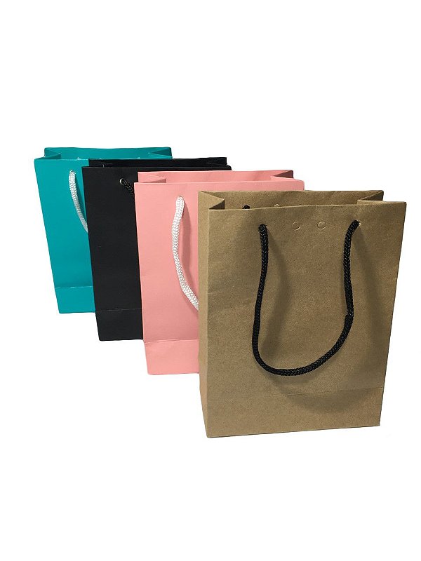 100 Caixa Bijuteria 10x4x10 Papel 100 Sacola 16x6x12
